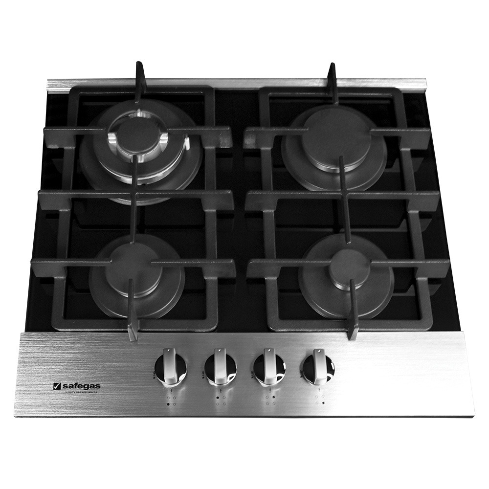 Safegas Hob 4 Burner Glass - 580mm x 520mm