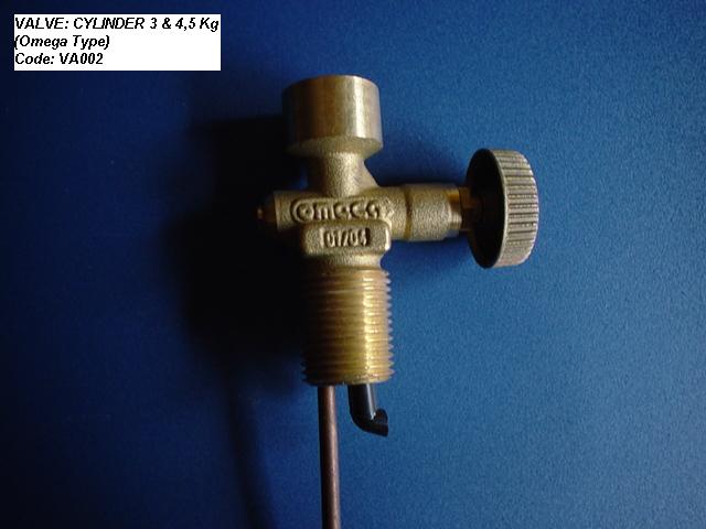 Cylinder 3Kg & 4,5 Kg (Omega) Valve